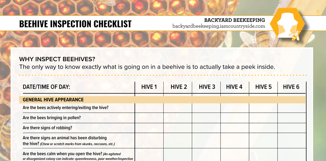 Beehive Inspection Checklist - Backyard Beekeeping beehive-inspection-checklist-backyard-beekeeping